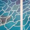 "Swimmingpool" acrylic on canvas    2 x 140 x 130 cm  -  2001