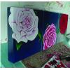  "Three Roses"   - acrylic and metallic on wood - (3x) 35 x 29,5 x 6 cm  -  2008