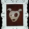 "Glamour dog"     mixed media on wood     44 x 37 cm     2009